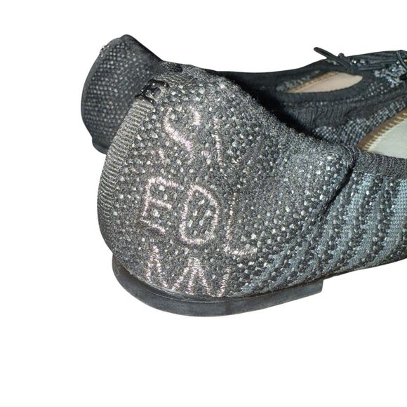 Sam Edelman Women's Felicia Ballet Flat Tweed Black, Gray, Striped Size 6 - Picture 4 of 9